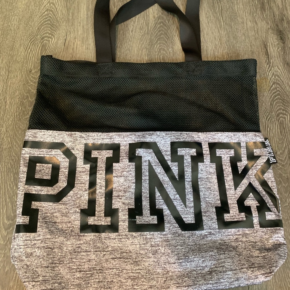 Victoria’s Secret Pink Medium Tote Bag - Heather Grey/Black